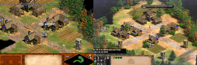 Imagen comparativa de Age of Empires II y Age of Empires II Definitive Edition