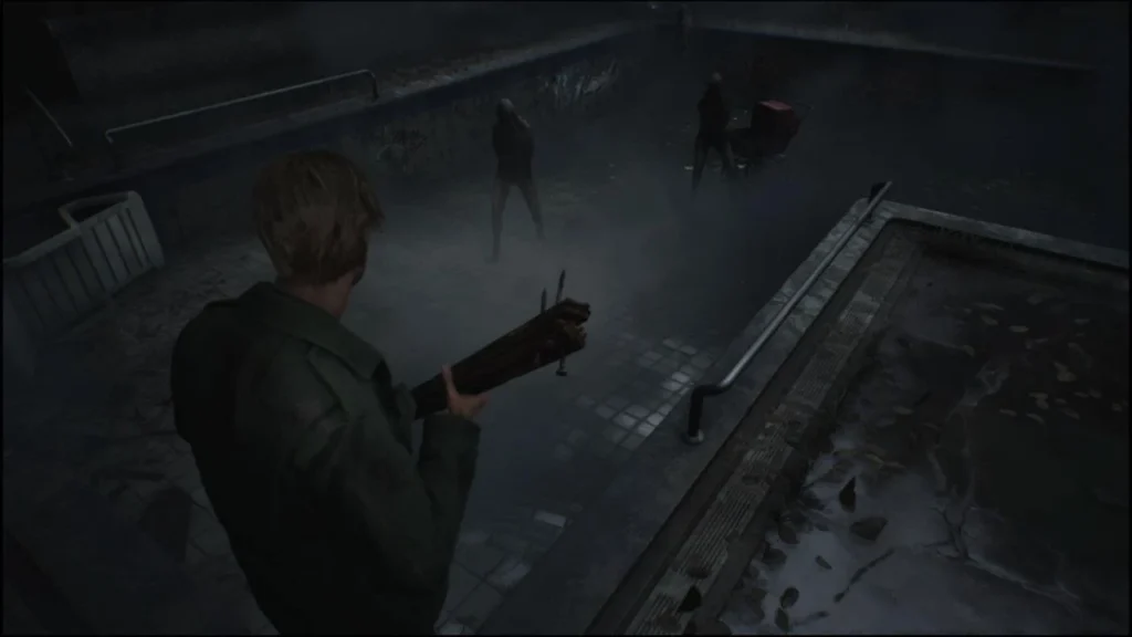 Patio y Piscina de los Apartamentos Carrito de bebe Análisis de Silent Hill 2 Remake para PS5